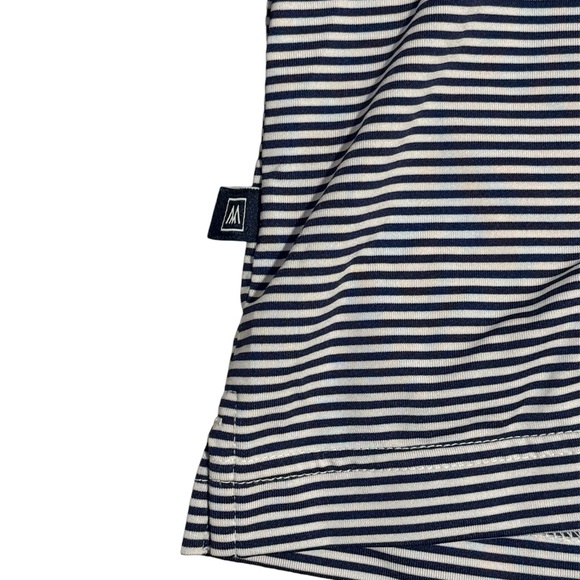 Mizzen + Main Versa Performance Golf Polo Shirt SS Striped, White, Size Med - Picture 5 of 8